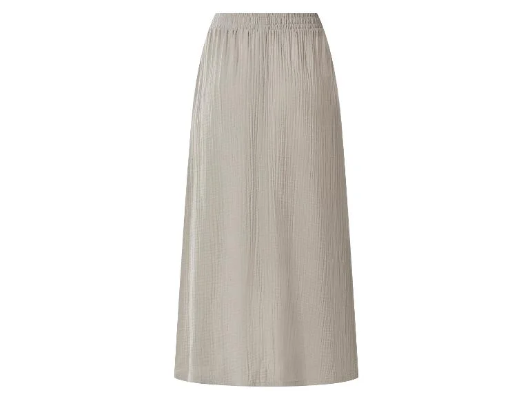 Jupe mi-longue en mousseline femme