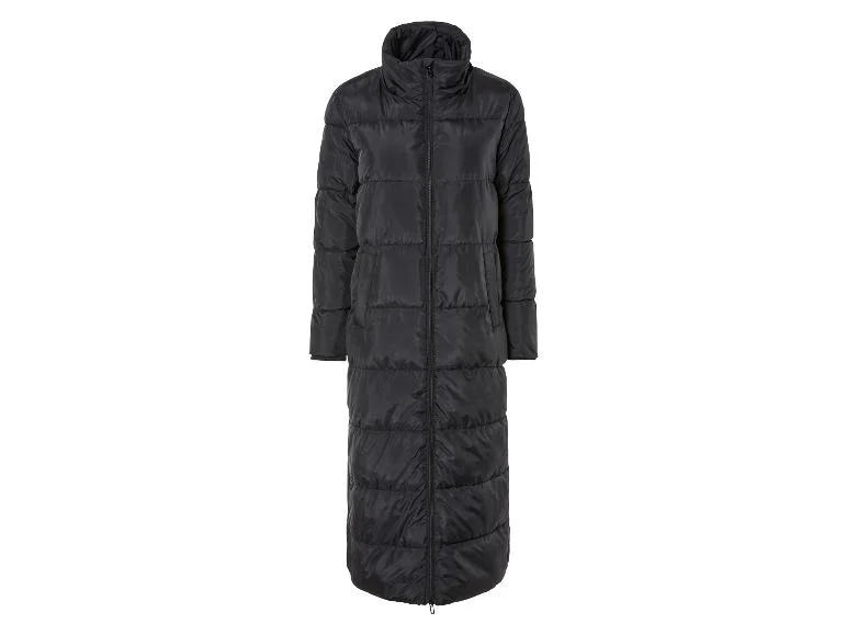 Manteau matelassé long pour femme, fentes latérales avec boutons-pression. - Image 16