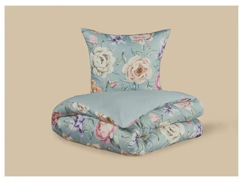 Parure de lit double face en satin microfibre, 140 x 200 cm - Image 5
