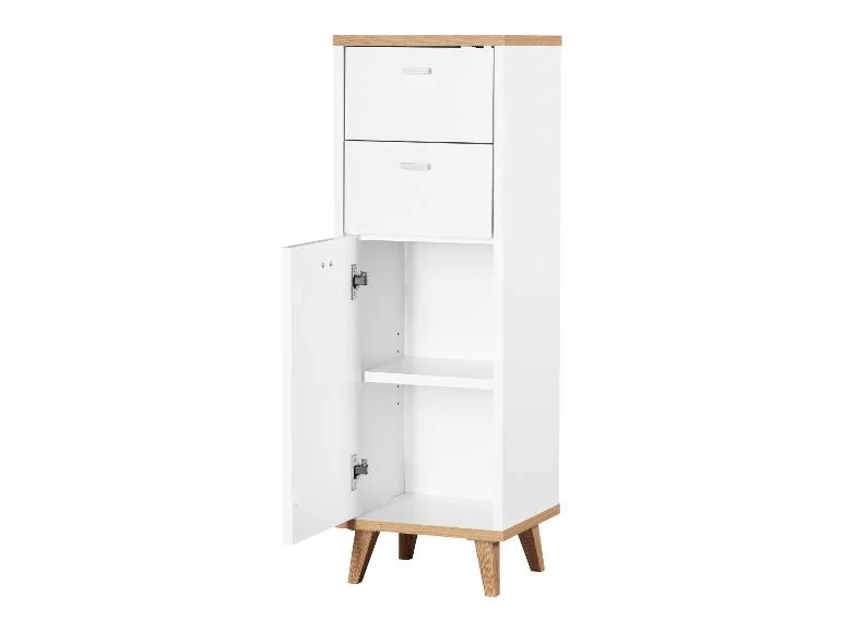 Meuble pour salle de bains Corfu, 32 x 96 x 28 cm, blanc/imitation chêne — SKU 8FHX4FSFBNC7C3SB9 - Image 2