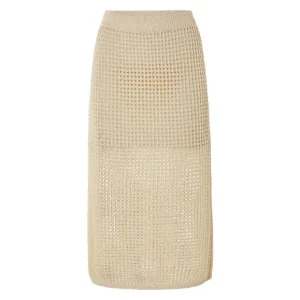 Jupe midi ajourée femme