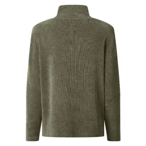 Pull imitation velours côtelé femme