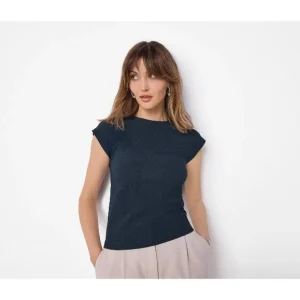 Haut effet froissé femme