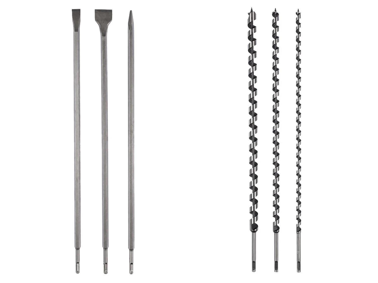 Set de burins ou de mèches à spirale SDS-plus - Image 2