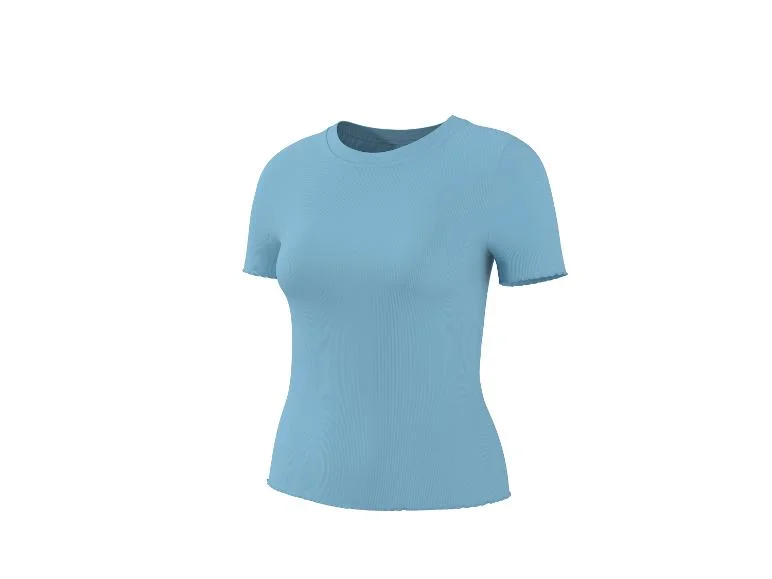 T-shirt côtelé femme — SKU LFTCLWA6QN63S11DLW - Image 2