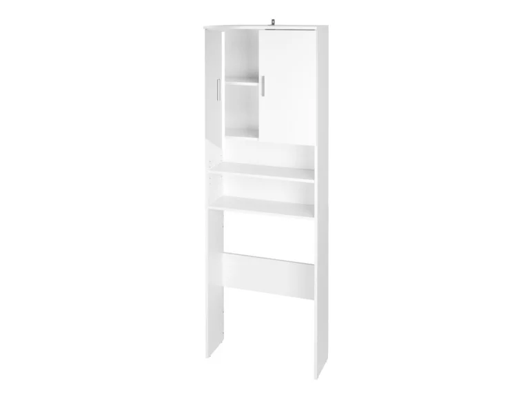 Meuble pour machine à laver Liverpool, 64,5 x 190 x 25 cm, blanc