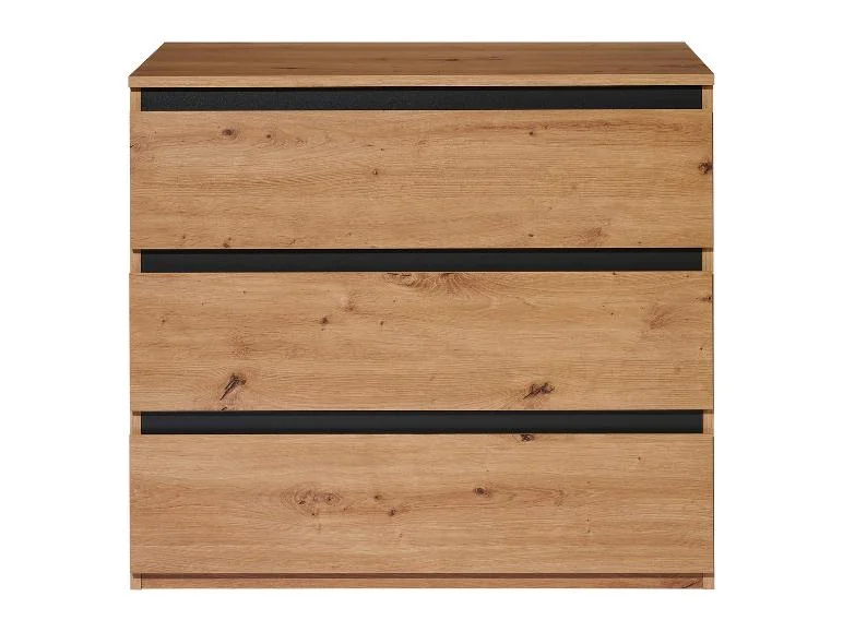 Commode Genève, 80 x 78 x 48 cm, imitation chêne — SKU E398S09VKQW8SASE - Image 3