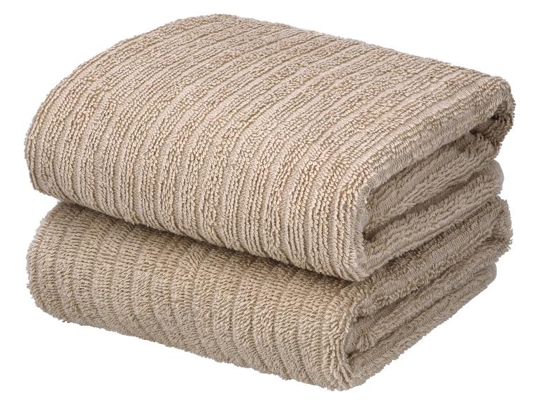 Lot de 2 serviettes de toilette en éponge, 50 x 100 cm — SKU RVAV3X3ILH0Y1FUF - Image 3