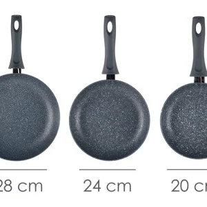 Russell Hobbs Wok, casserole à manche, sauteuse ou casserole, Aluminium Nightfall Collection Blue Marble