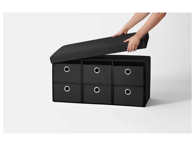 Banc-coffre de rangement, avec 6 tiroirs — SKU PDT91W1ZX6JFTKNW9 - Image 4
