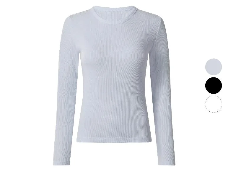 T-shirt côtelé à manches longues femme — SKU QRKBW0L58A26TVZDCL - Image 10