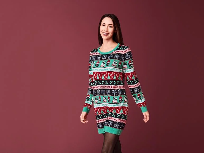 Robe en maille motif de noël femme - Image 5