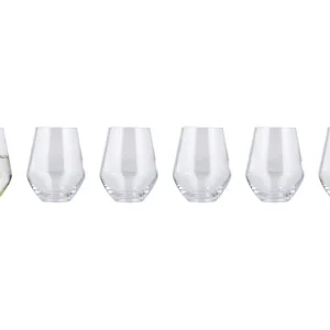 Lot de 6 verres en cristal