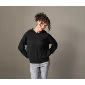 Pull ou sweat à capuche en maille fine femme