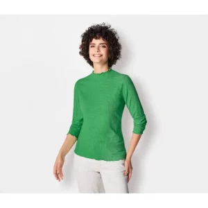 Lot de 2 t-shirts à manches longues côtelés femme