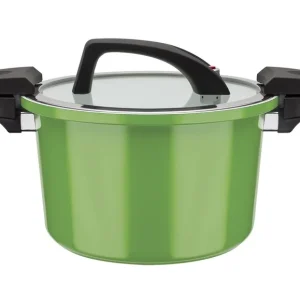 Casserole basse consommation GSW, couvercle en verre avec soupape à vapeur, en aluminium, revêtement anti-adhésif