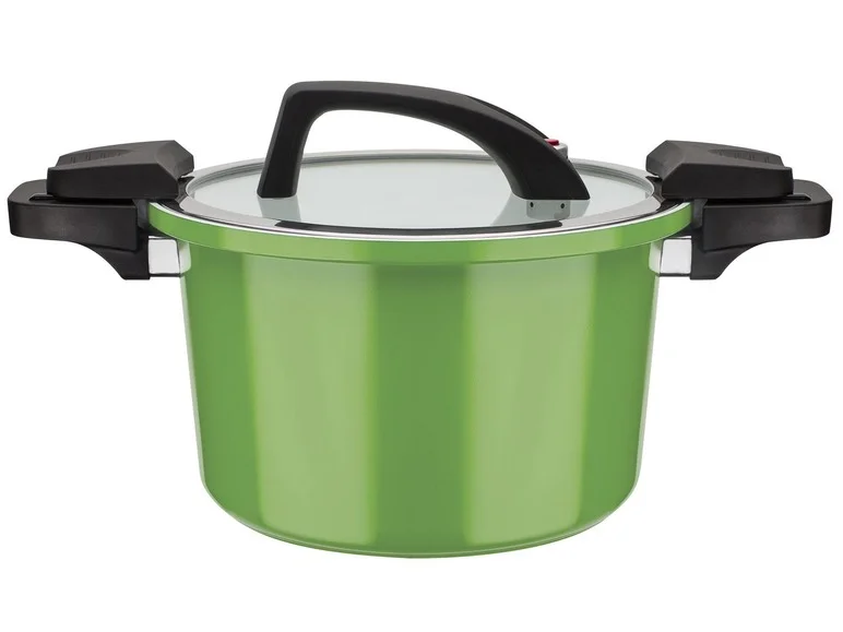 Casserole basse consommation GSW, couvercle en verre avec soupape à vapeur, en aluminium, revêtement anti-adhésif