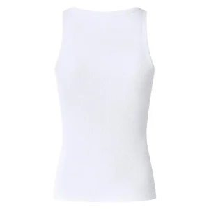 Débardeur côtelé avec soutien-gorge intégré femme