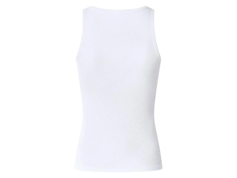 Débardeur côtelé avec soutien-gorge intégré femme