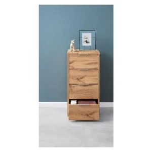 Commode Vérone, 40 x 80 x 35 cm, imitation chêne