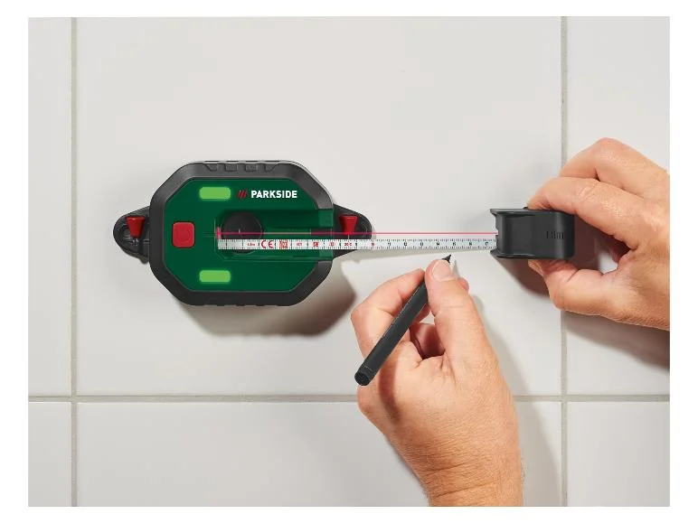 Niveau à bulle laser avec mètre ruban PLLM 10 A1