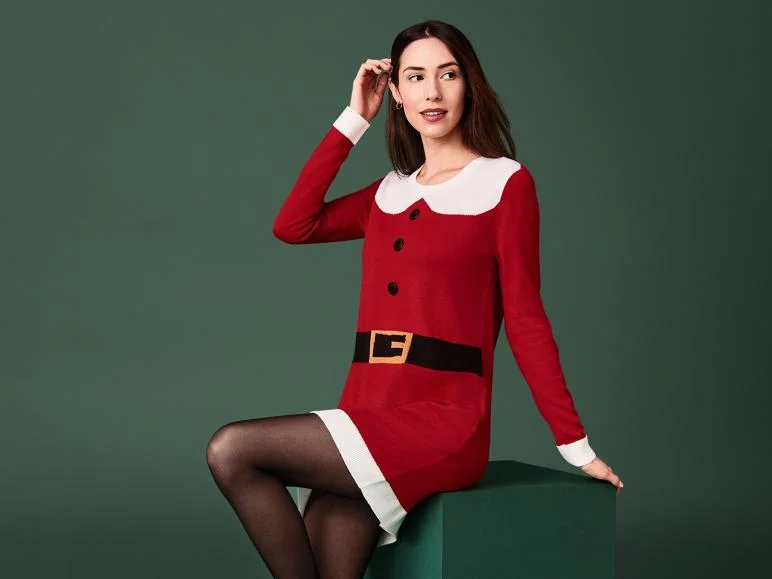 Robe en maille motif de noël femme - Image 8
