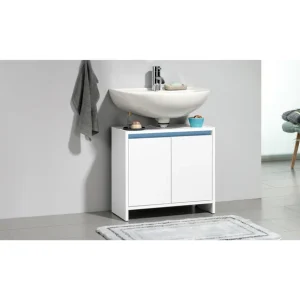 Meuble sous-vasque Oslo, 60 x 55 x 28 cm, blanc — SKU 16N6JKCK9O77QENE
