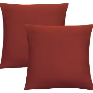 Lot de 2 housses de coussin en jersey fin