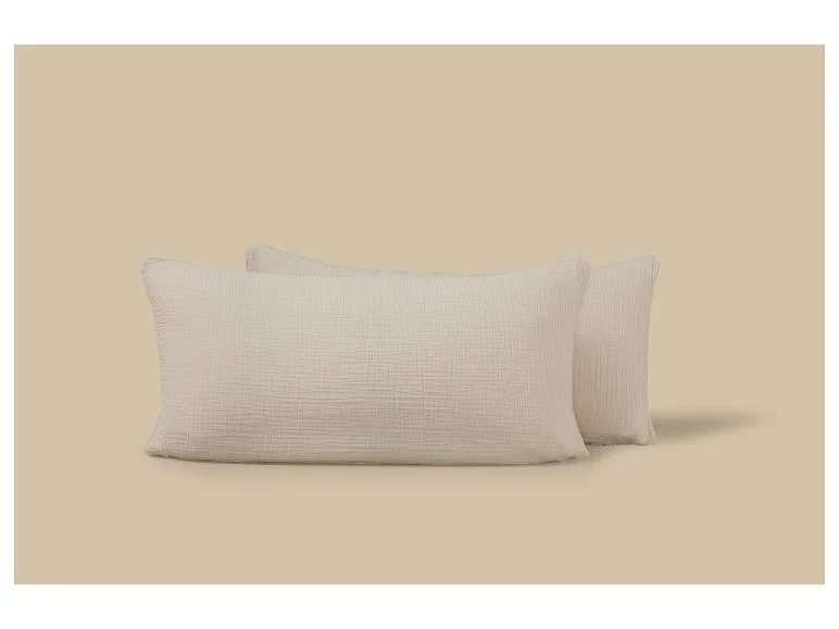 Lot de 2 taies d'oreiller en mousseline, 40 x 80 cm - Image 11