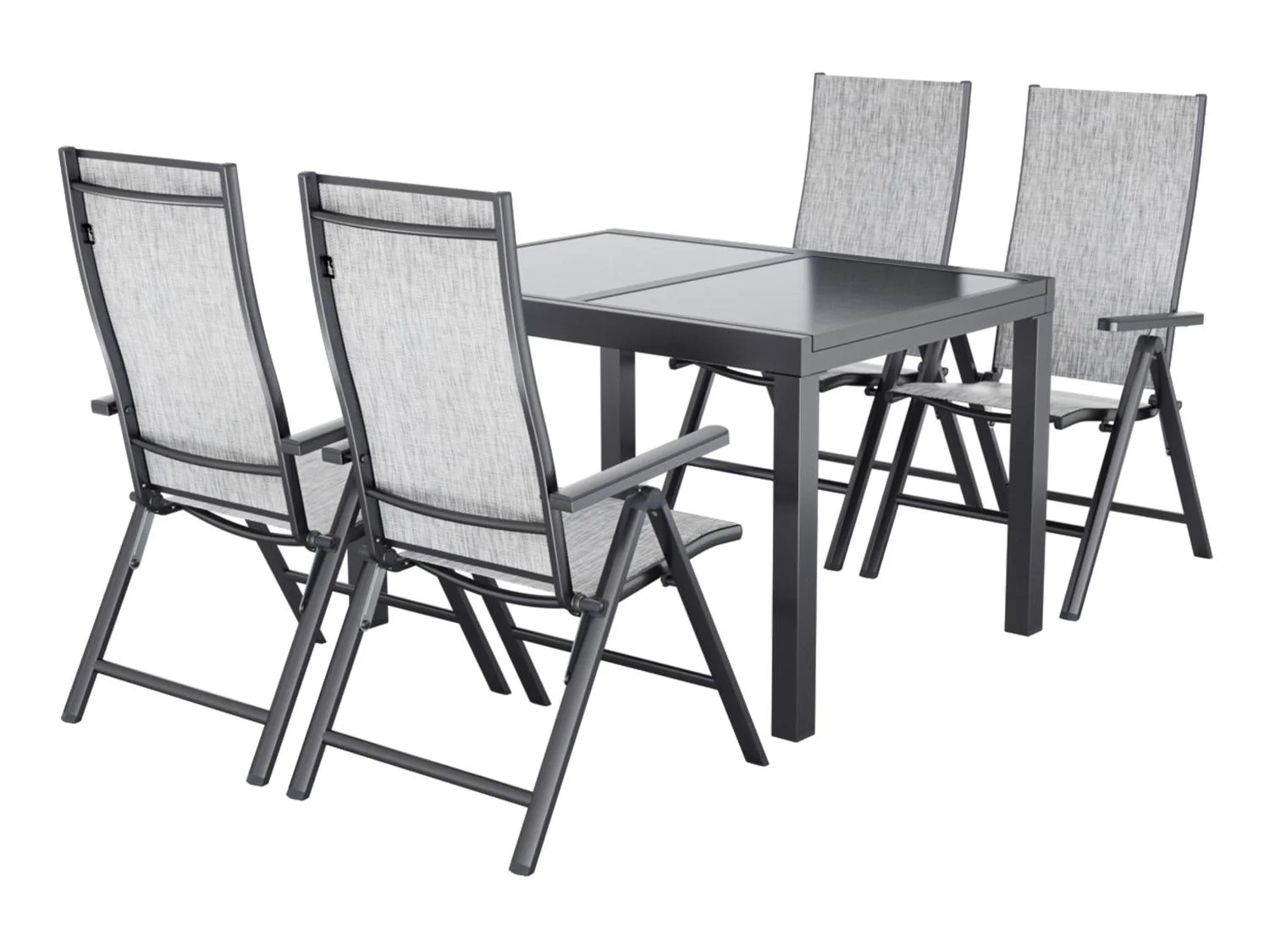 Table de jardin + Lot de 4 fauteuils en aluminium Houston — SKU R0CL3AHJLXVSX1K8B - Image 12