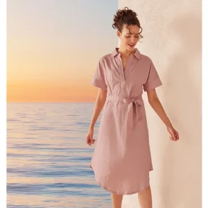Robe longue en lin femme