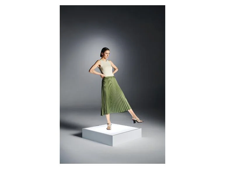 Jupe midi en satin femme - Image 10