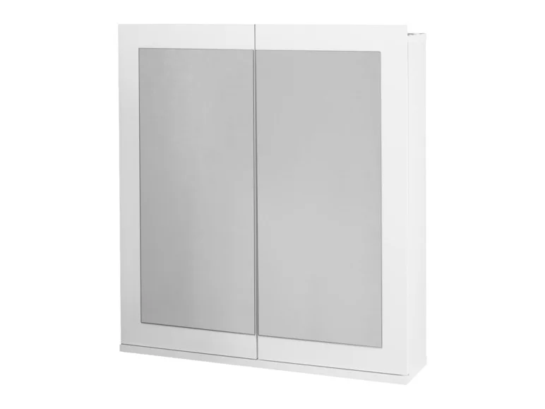 Armoire de toilette miroir Basel, 68,5 x 76,1 x 17 cm, blanche - Image 4