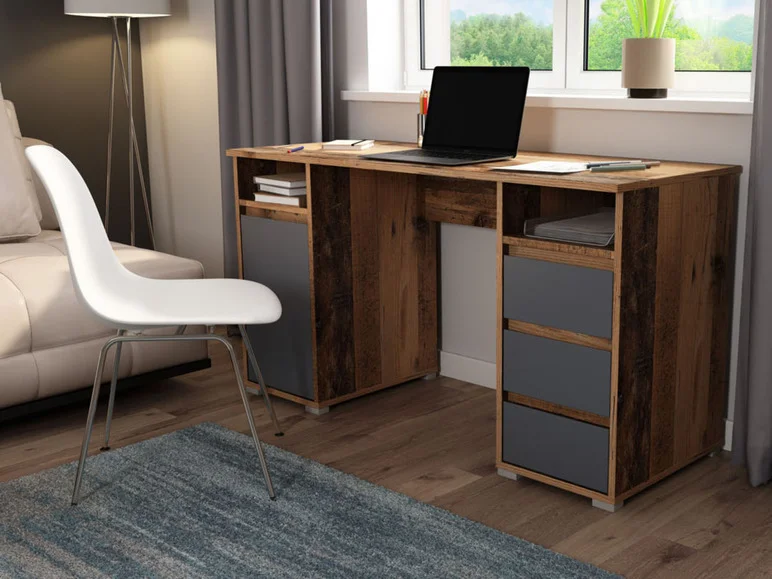 Bureau Lobo, avec rangements, 138 x 75 x 55 cm - Image 6