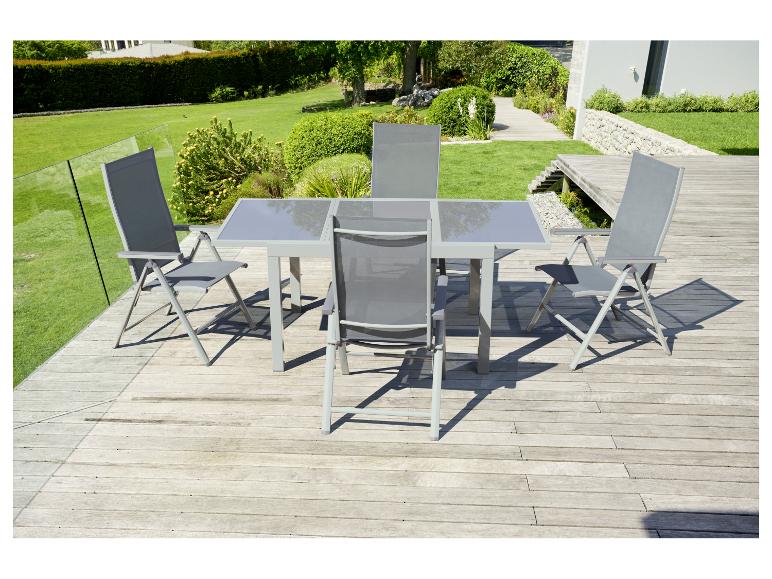 Table de jardin extensible en aluminium Houston, blanc/gris clair - Image 5