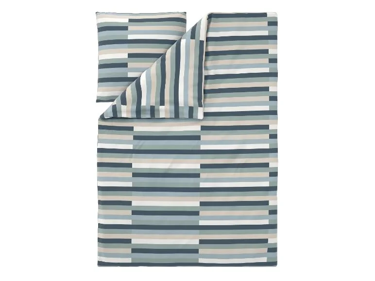 Parure de lit double face en satin microfibre, 140 x 200 cm - Image 2