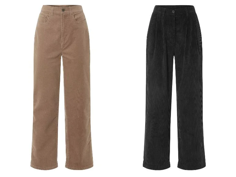 Pantalon en velours côtelé, coupe large et droite - Image 6