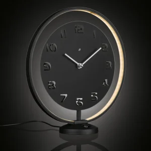 Horloge de table, avec anneau lumineux LED