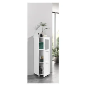 Colonne de salle de bains Basel, 37 x 115,1 x 34,8 cm, blanche