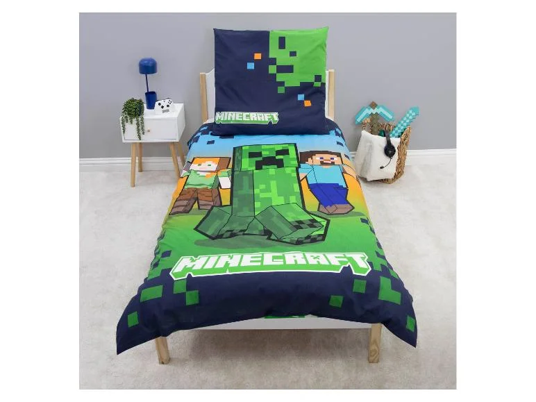 Parure de lit réversible Minecraft ou Pokémon, 140 x 200 cm. - Image 17