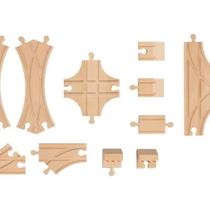 Set de rails ou d'aiguillages en bois
