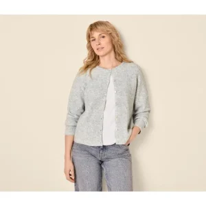 Cardigan en maille avec laine femme