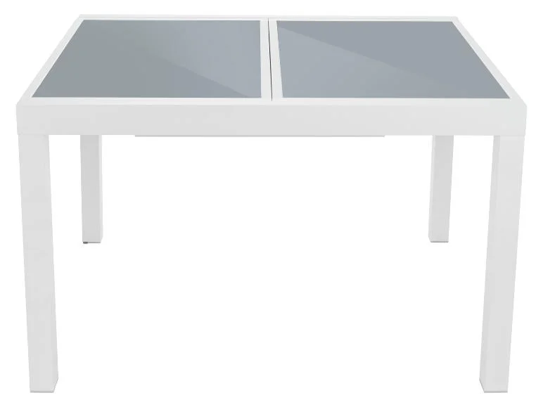 Table de jardin extensible en aluminium Houston, blanc/gris clair - Image 6