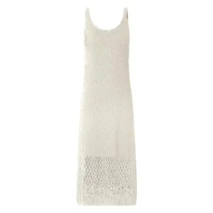 Robe en crochet mi-longue femme