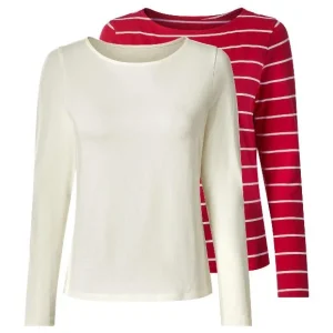 Lot de 2 t-shirts à manches longues femme — SKU X34BAH43ZP4VVG6GB