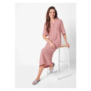 Robe midi en mousseline femme