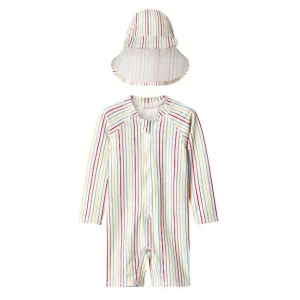 Combinaison de bain anti-UV avec chapeau bébé