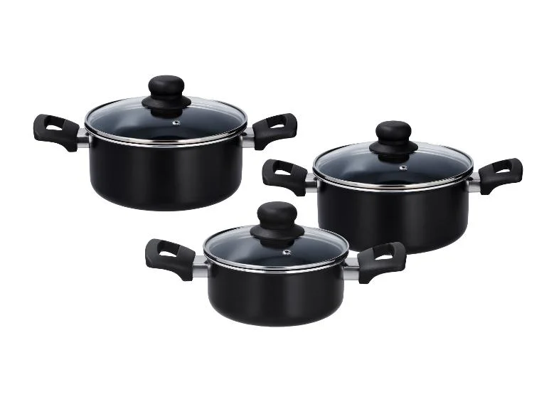 Set de faitouts en aluminium avec couvercles, 3 pièces - Image 4