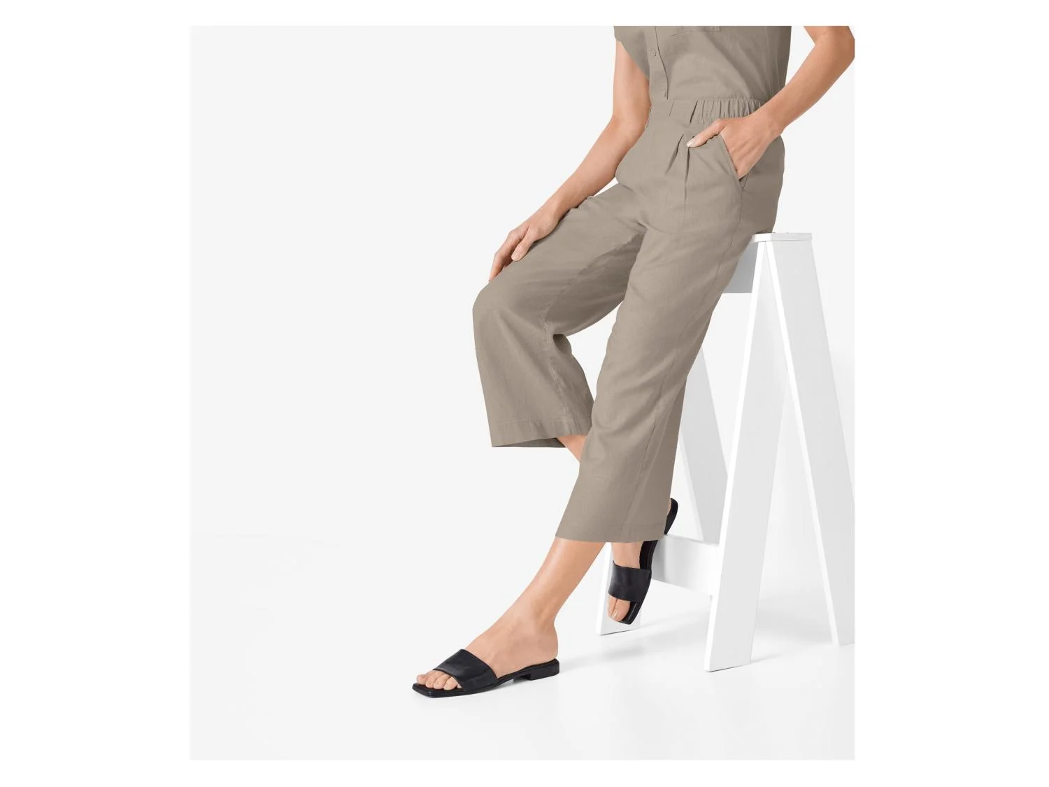 Jupe-culotte en lin pour femme - Image 4