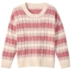 Pull en grosse maille petite fille